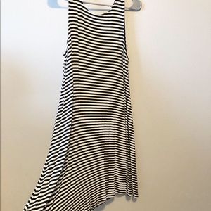 Super comfy black and white striped dress